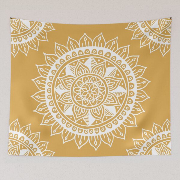Item preview, Mustard Yellow Zen Mandala designed and sold by Julie Erin Designs.