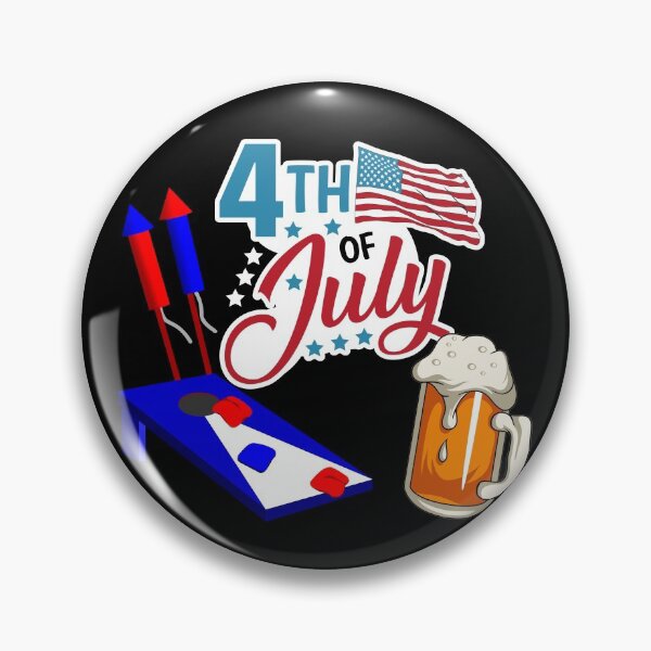 Item preview, 4th Of July With Beer Cornhole and Bottle Rockets designed and sold by Midlife50.