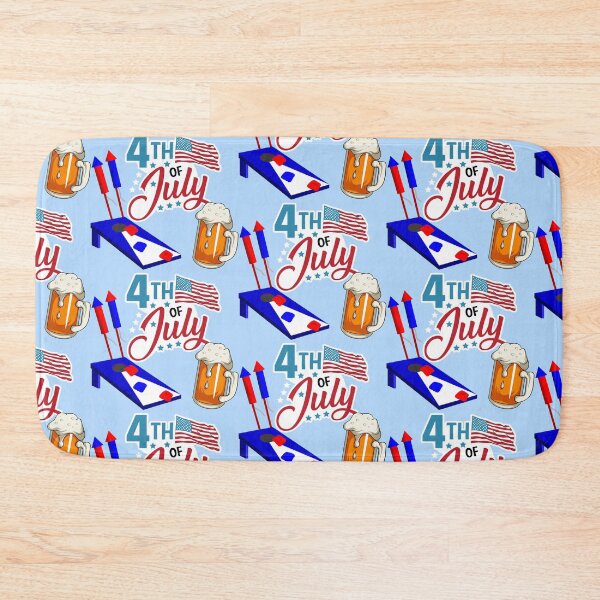 Item preview, 4th Of July With Beer Cornhole and Bottle Rockets designed and sold by Midlife50.