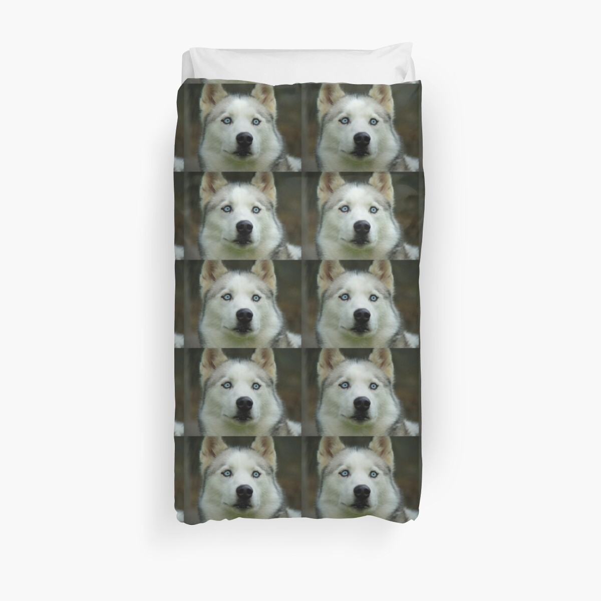 Look Into My Baby Blues Siberian Husky Nz Duvet Cover By