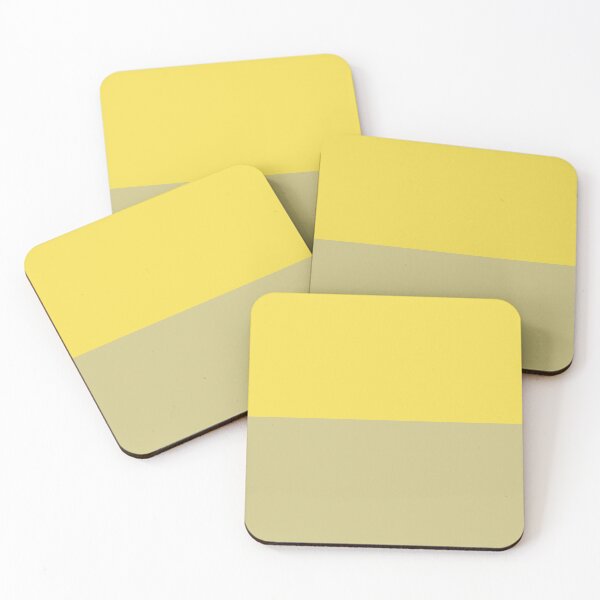 Item preview, Yellow Yellow-Green Horizontal Line Solid Colors 2021 Color of the Year Illuminating - Shadow Green designed and sold by ColorOfTheYears.
