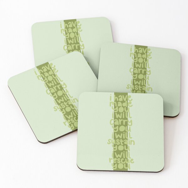 Item preview, Isaiah 46:4 Green Stripe designed and sold by faithprints.