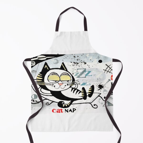Item preview, Cartoon illustration of happy cat relaxing and taking a nap designed and sold by Al Benge.