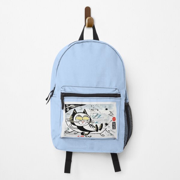 Item preview, Cartoon illustration of happy cat relaxing and taking a nap designed and sold by Al Benge.