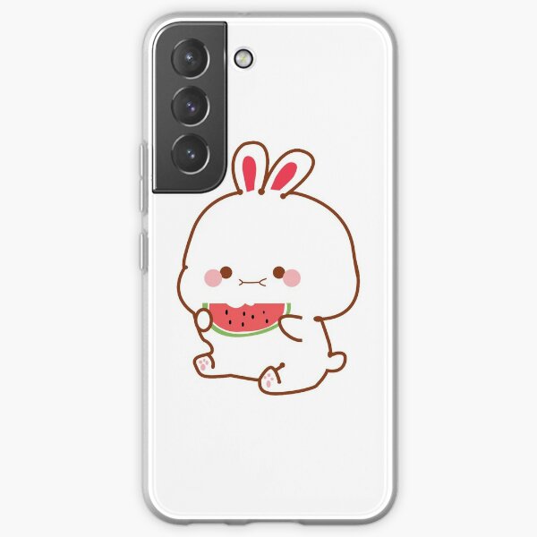 Blue Stripe And Cute Molang Samsung Galaxy S21 Case