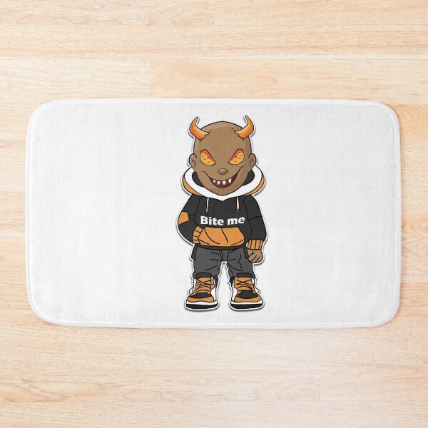 Item preview, bite me boy with horns and hoodie designed and sold by creativedane.