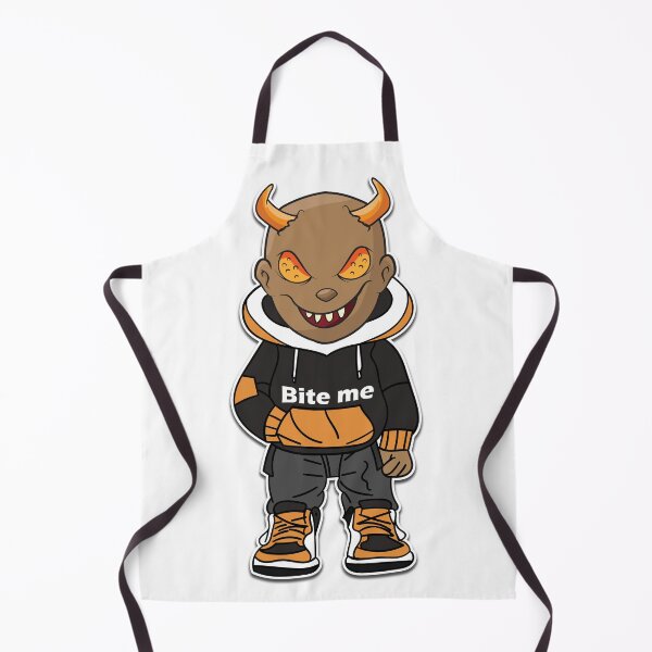 Item preview, bite me boy with horns and hoodie designed and sold by creativedane.