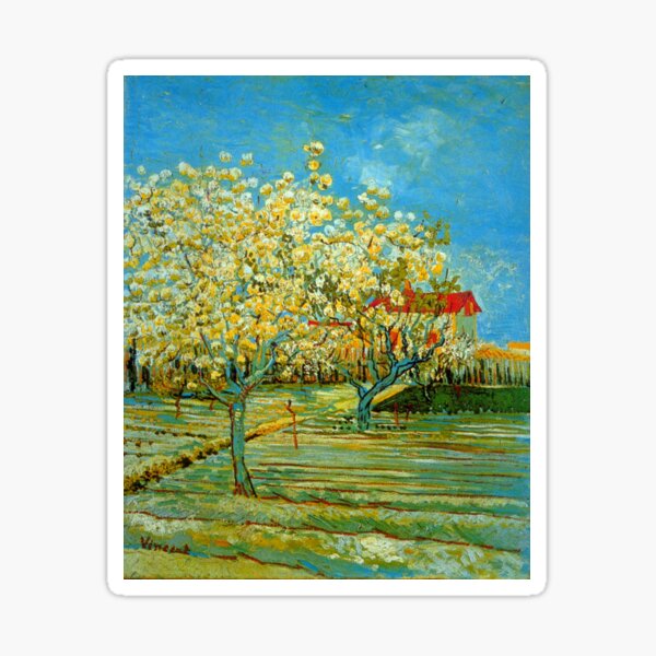 'Orchard' by Vincent Van Gogh (Reproduction) Sticker