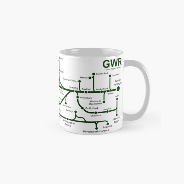 Great Western Railway network map Classic Mug