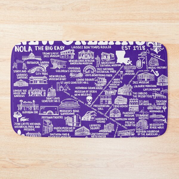 Item preview, New Orleans Map designed and sold by fiberandgloss.