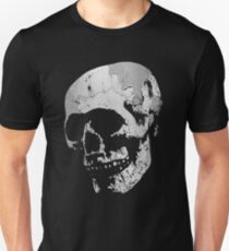 Skull - Cool Grunge Texture Skull Unisex T-Shirt
