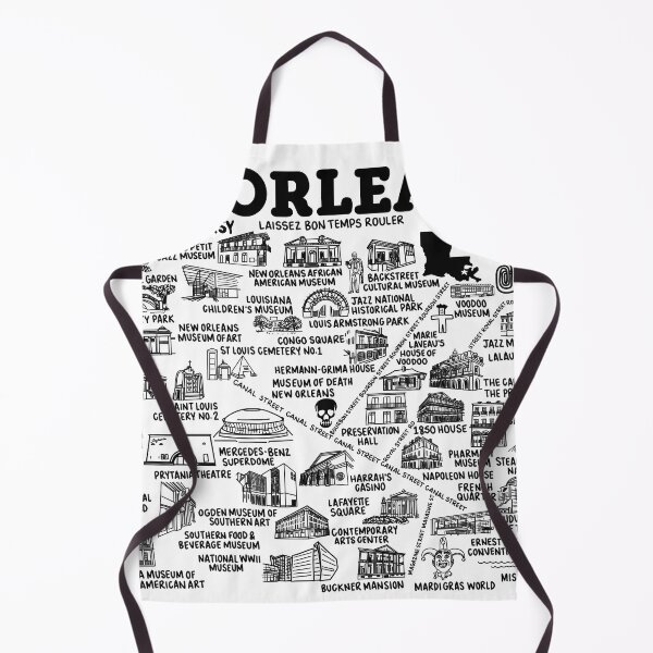 Item preview, New Orleans Map  designed and sold by fiberandgloss.
