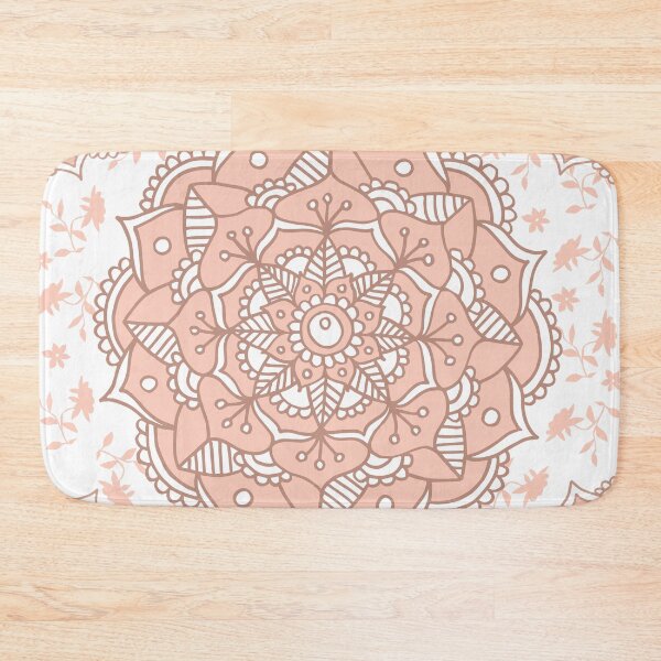 Artikelvorschau, Weiches rosa Boho Chic Mandala entworfen und verkauft von Julie Erin Designs.