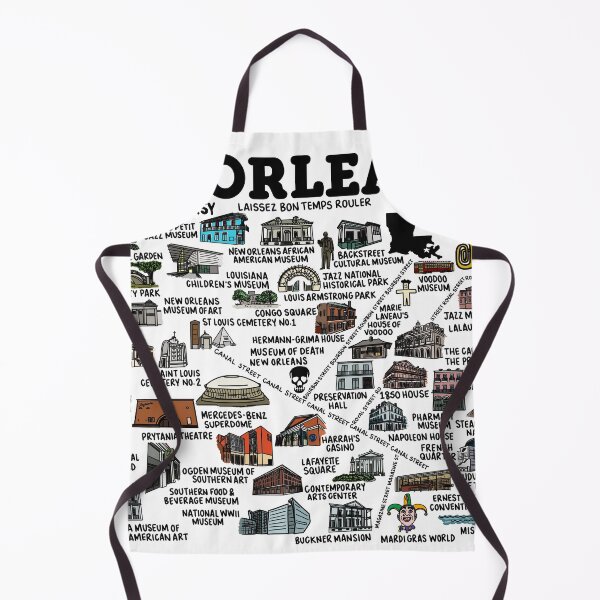 Item preview, New Orleans Map  designed and sold by fiberandgloss.
