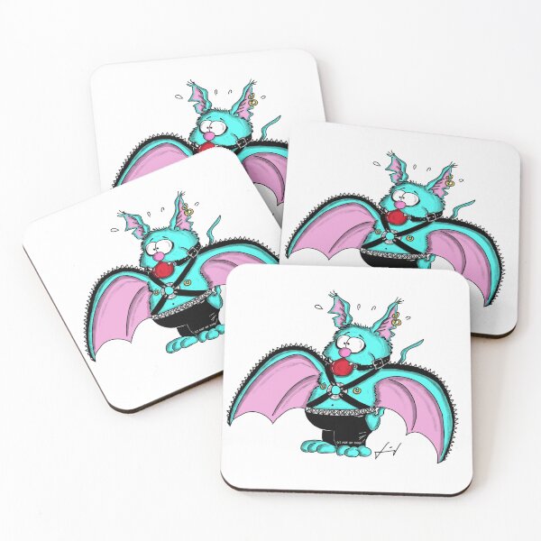 Item preview, F-leather mouse fetish bat cartoon motif designed and sold by ARTOFDARK.