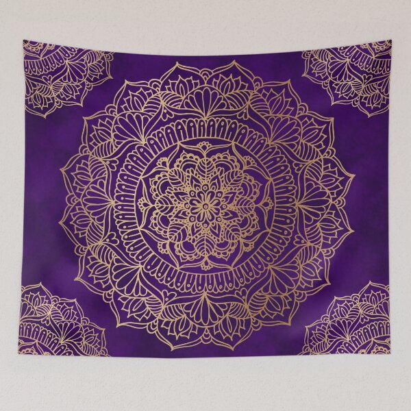 Item preview, Royal Purple and Gold Mandala designed and sold by Julie Erin Designs.