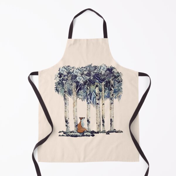 Item preview, Fox and birchs, magic forest and animals watercolor  designed and sold by Collagedream.