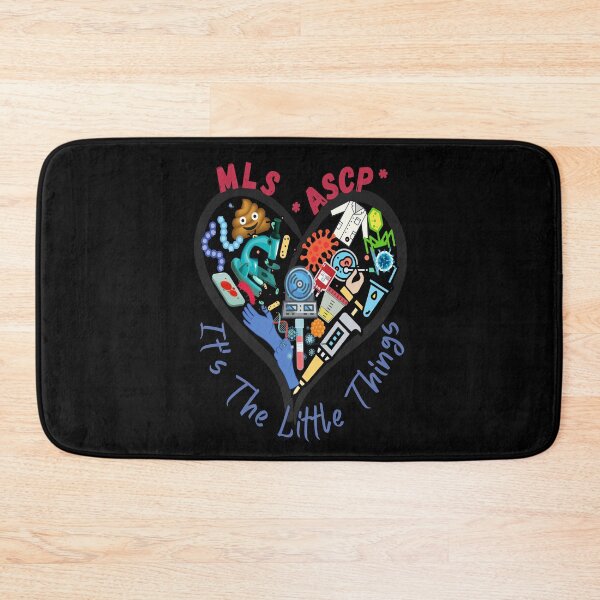 Item preview, MLS(ASCP) HEART IT'S THE LITTLE THINGS LAB TECH designed and sold by Hippiesole.
