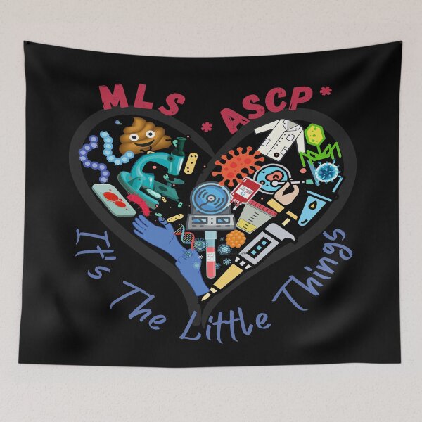 Item preview, MLS(ASCP) HEART IT'S THE LITTLE THINGS LAB TECH designed and sold by Hippiesole.