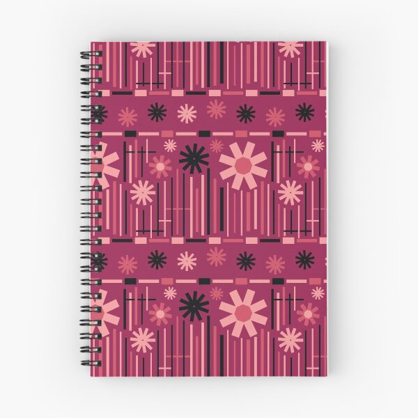 Item preview, Geometric Flower Garden Raspberry designed and sold by pear-la.