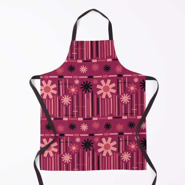 Item preview, Geometric Flower Garden Raspberry designed and sold by pear-la.