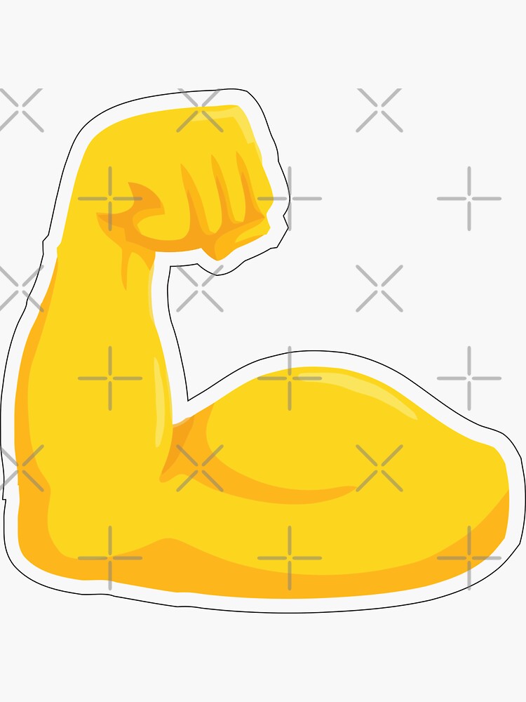 "Muscle emoji" Sticker for Sale by yirmibir Redbubble