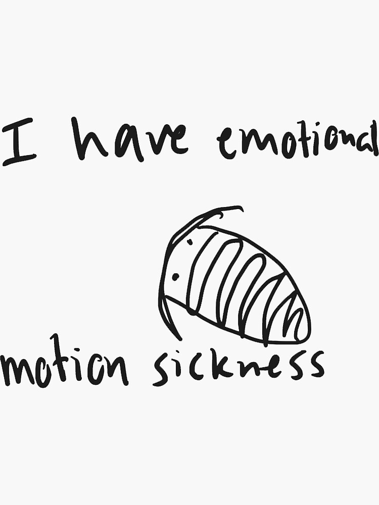 "Emotional Motion Sickness Trilobite" Sticker by annalocaris Redbubble