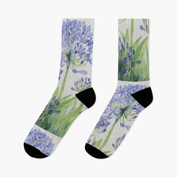 Item preview, Blue Agapanthus watercolour painting. designed and sold by esvb.