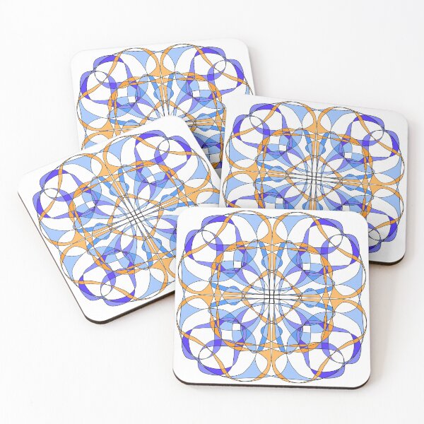Item preview, Geometric gold, purple, and blue design  designed and sold by PaintingsByKF.