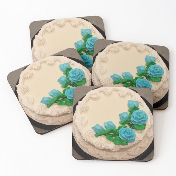 Item preview, White Cake With Blue Roses designed and sold by gailmariekern.
