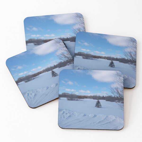 Item preview, Winter wonderland, snowy country land under blue sky designed and sold by naturematters.