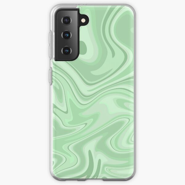 Sage Green Groovy Y2k Pattern Samsung Galaxy Soft Case