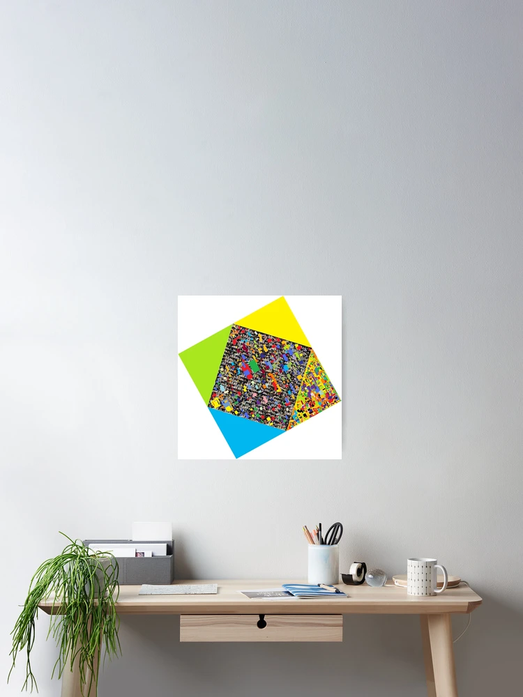 Thumbnail 2 of 3, Poster, Triangular Colour Bloc Design Pattern designed and sold by sLIB.