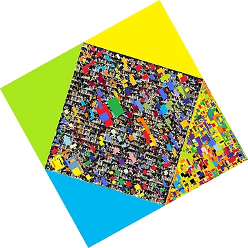 Artwork thumbnail, Triangular Colour Bloc Design Pattern by sLIB