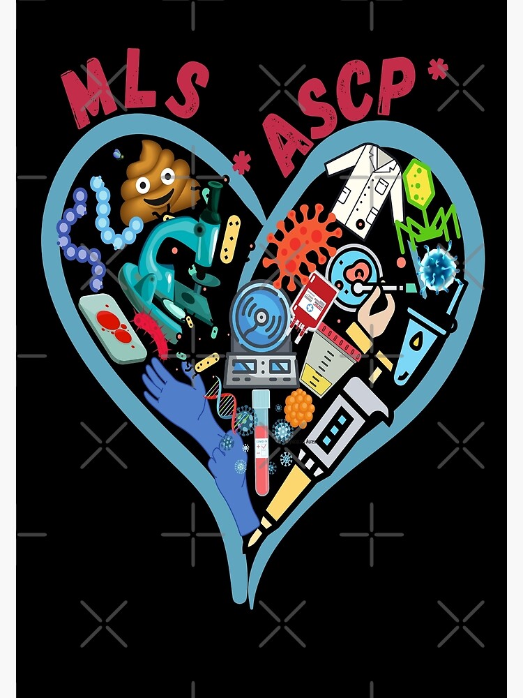 "MLS(ASCP) HEART MEDICAL LABORATORY SCIENTIST CERTIFICATION" Poster by