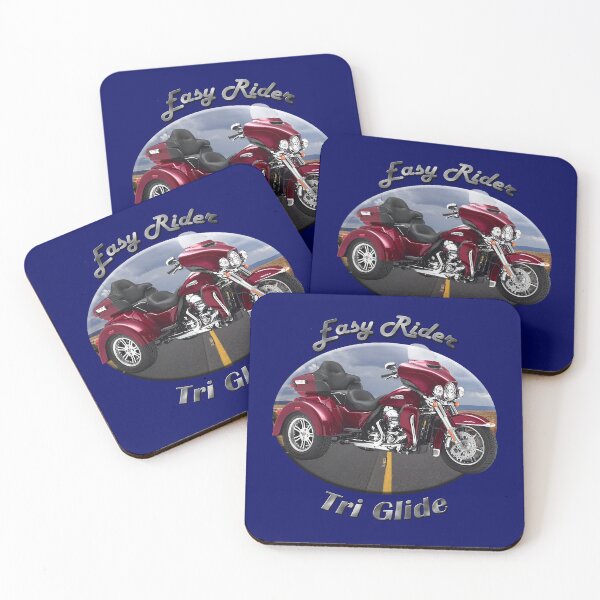 Harley Davidson Tri Glide Easy Rider Coasters (Set of 4)