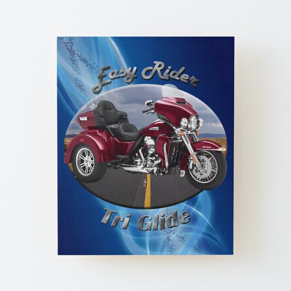 Harley Davidson Tri Glide Easy Rider Wood Mounted Print