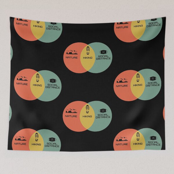 Item preview, Hiking Diagram - Nature, Social Distance, Hiking designed and sold by TKsTees.