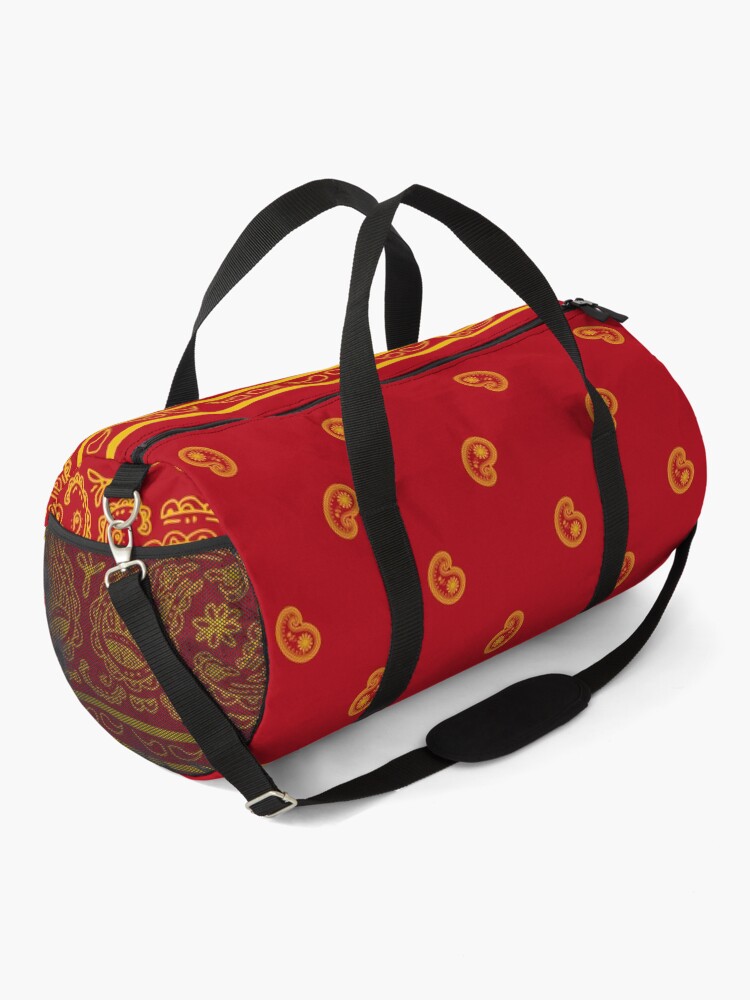 Alternate view of Red and Gold Bandana Duffle Bag
