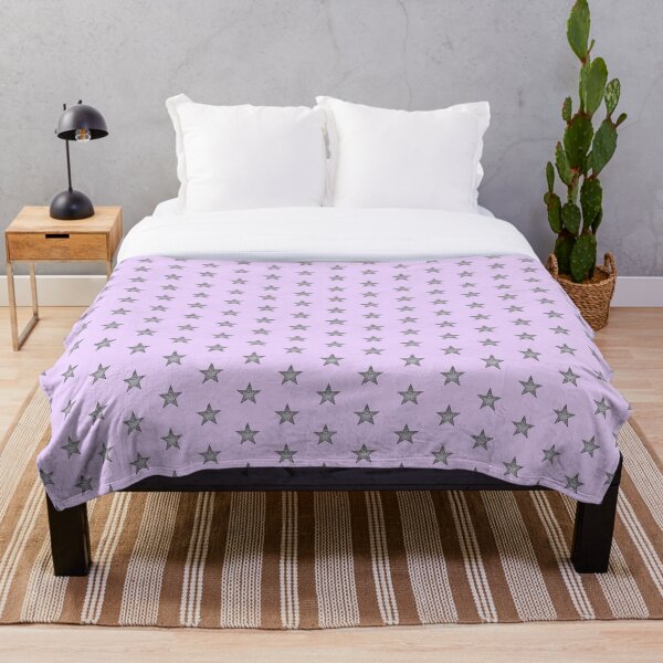 Purple and Silver Throw Blanket