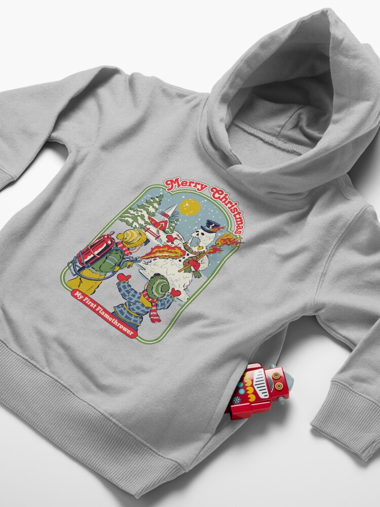 Thumbnail 4 of 5, Toddler Pullover Hoodie, My First Flamethrower designed and sold by Steven Rhodes.