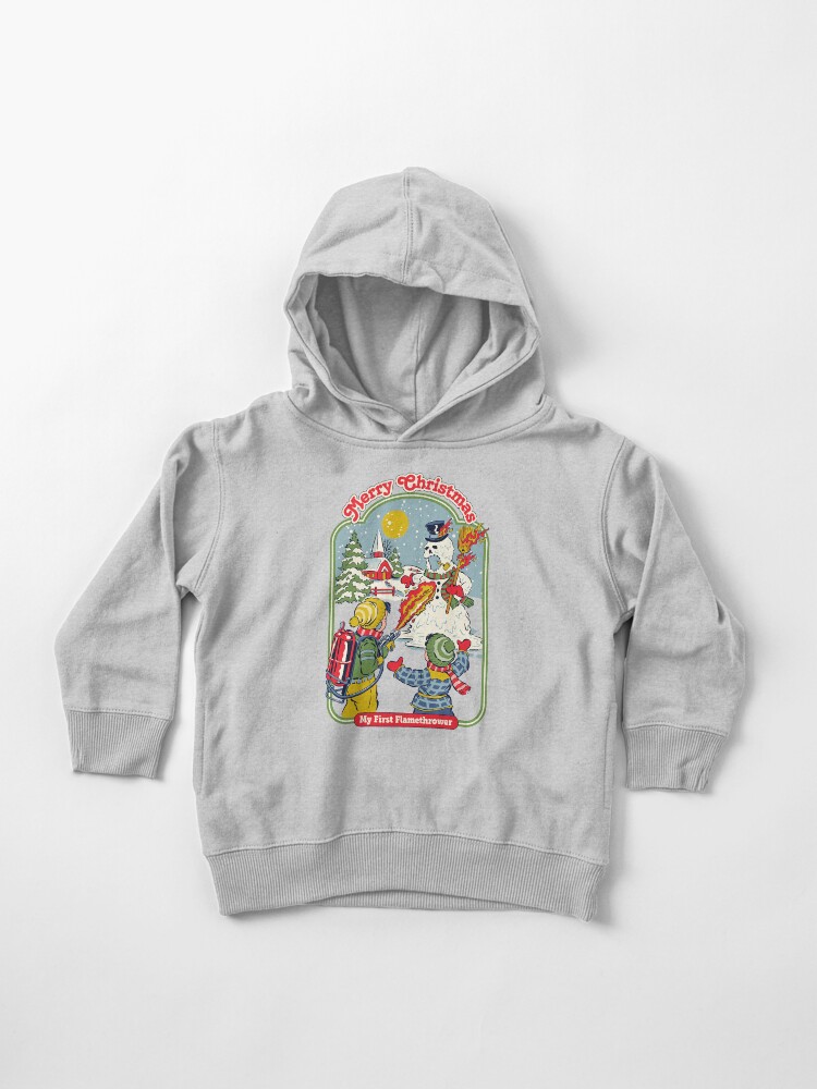 Thumbnail 1 of 5, Toddler Pullover Hoodie, My First Flamethrower designed and sold by Steven Rhodes.