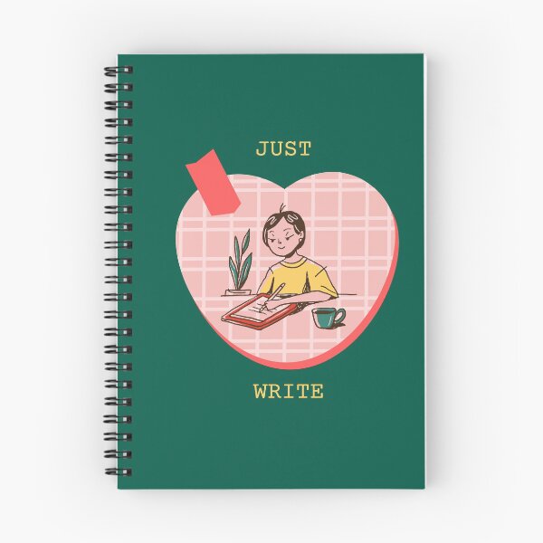 Item preview, Just Write - A girl writing withing a heart designed and sold by vela-ramhorn.