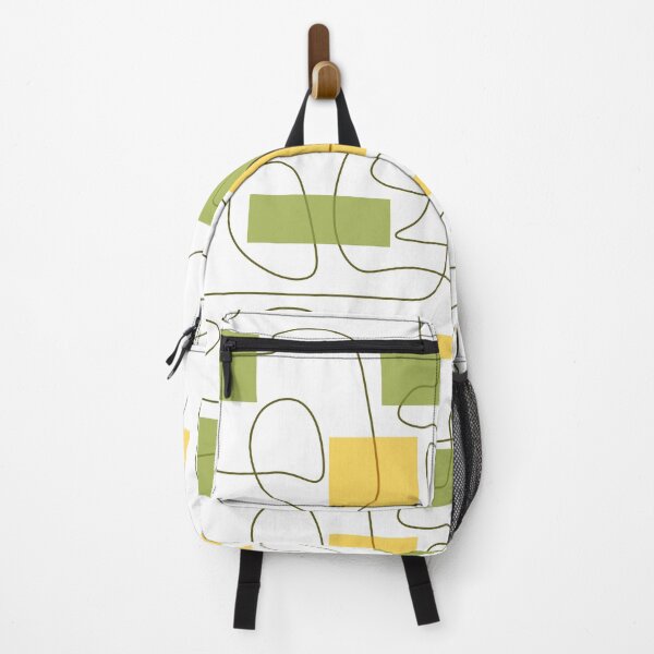 Item preview, Green and orange abstract shapes and fine art designed and sold by purelineart.