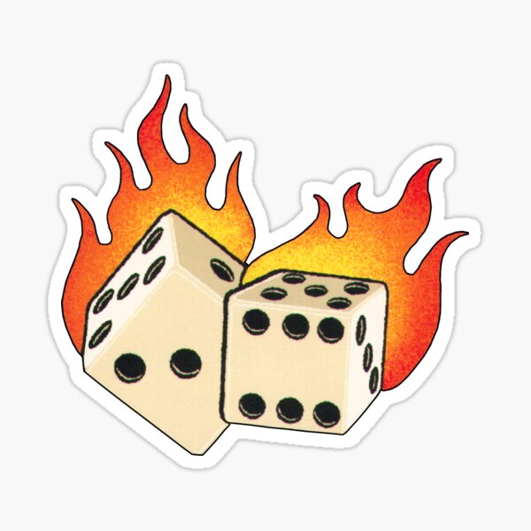 A Vector Burning Dice With Classic Tribal Flames Isolated On White  Background Can Be Used For Tattoo Or Any Tshirt Print Design Royalty Free  SVG Cliparts Vectors And Stock Illustration Image 91044751