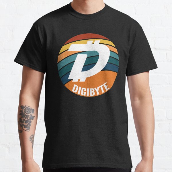 Digibyte Ovaler Sonnenuntergang Classic T-Shirt