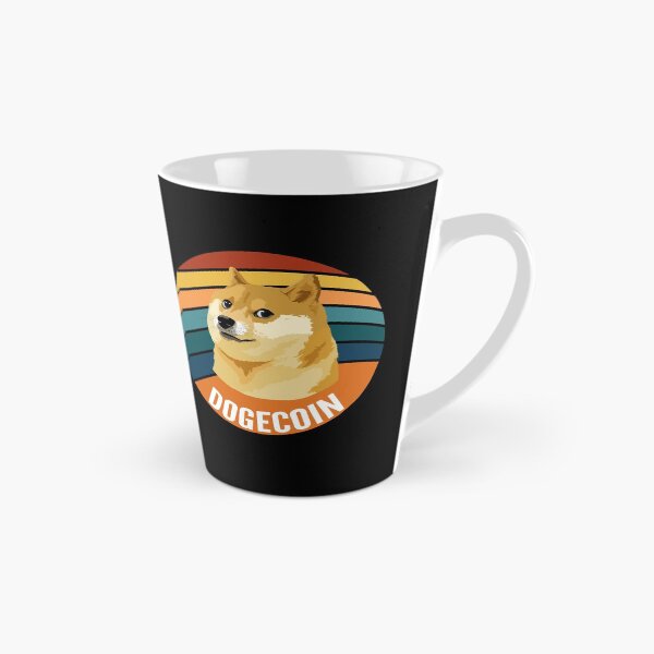 Artikelvorschau, Dogecoin Ovaler Sonnenuntergang entworfen und verkauft von Bitcoin-Fashion.