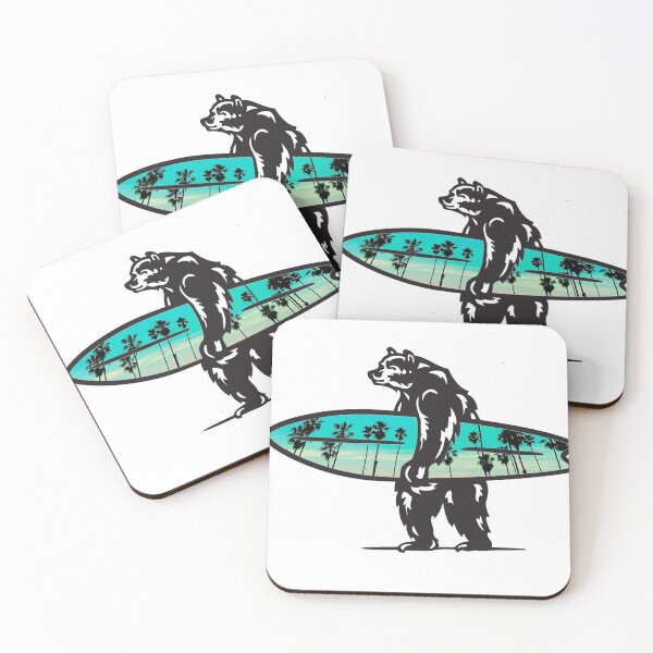 Item preview, Surfing Cali Bear designed and sold by ChuckNsty.