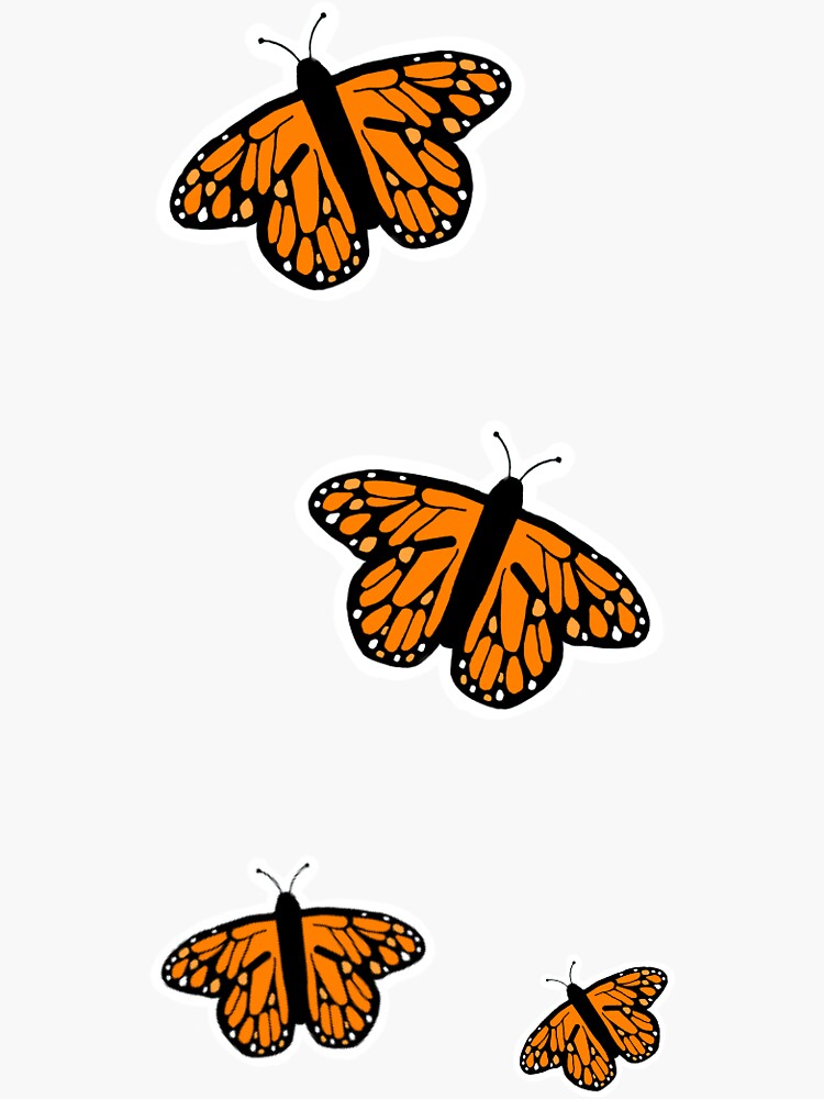 Monarch Butterfly Sticker By Crafty Outlet Redbubble 