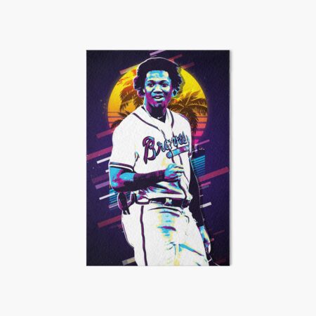 Atlanta Braves Lithograph print of Ronald Acuna Jr. Jersey 2023